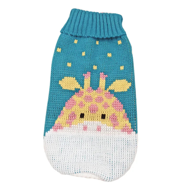 Popular Elk Print Cat Puppy Sweater Autumn Winter Pet Clothes Coat for Small Dogs Cats Cute Warm Sphynx Clothing Kitten Costume