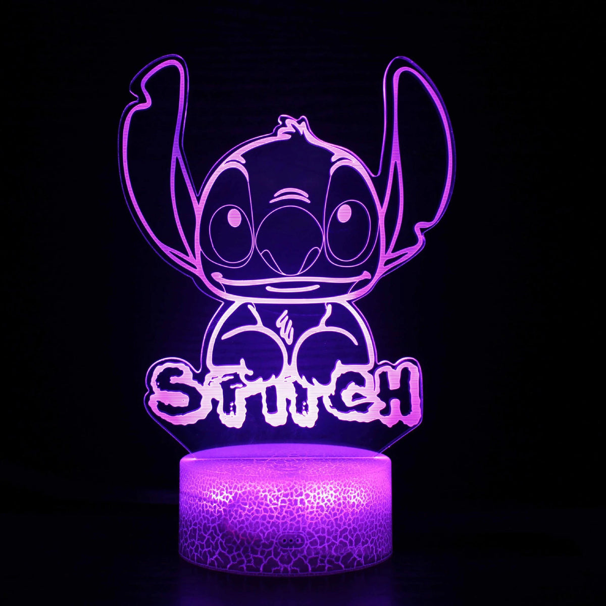 Lilo & Stitch 3D LED Night Light 7/16 Color Smart Touch Room Decor Bedside Night Light Birthday Valentine's Day Christmas Gift