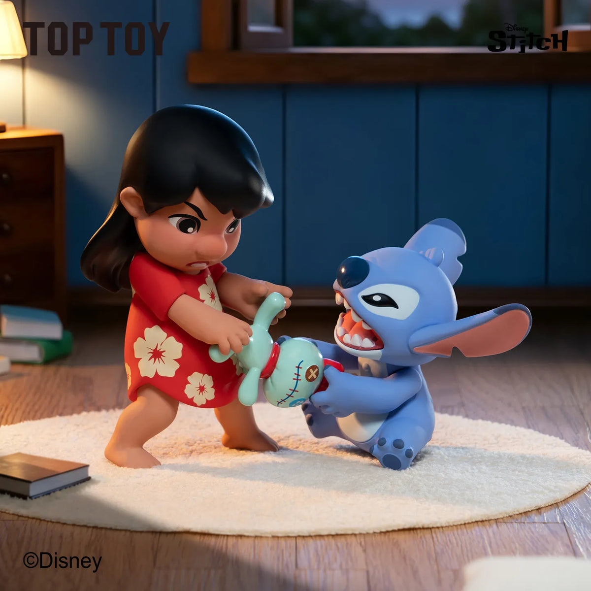 TOPTOY Stitch And Lilo Happy Daily Blind Box Collectible Figurine Removable Accessory Desktop Ornament Birthday Gift