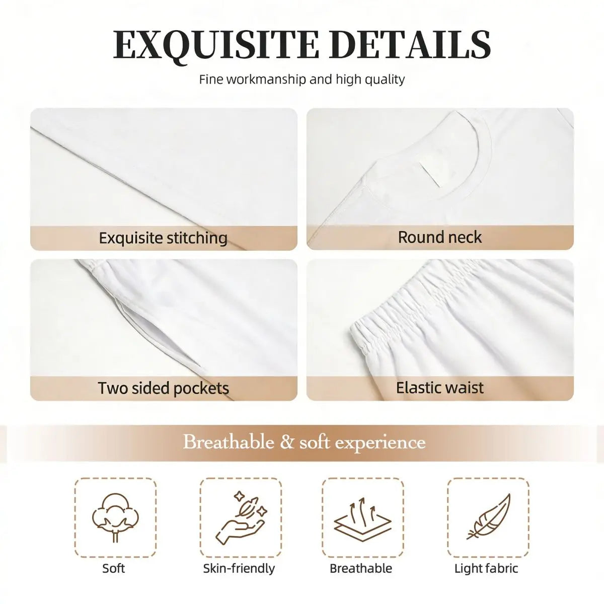 Fitness Zumba Dance Round Neck Long Sleeves Nightdress for Sleeping Sleepshirts Women Soft Pajama Set Long Pants