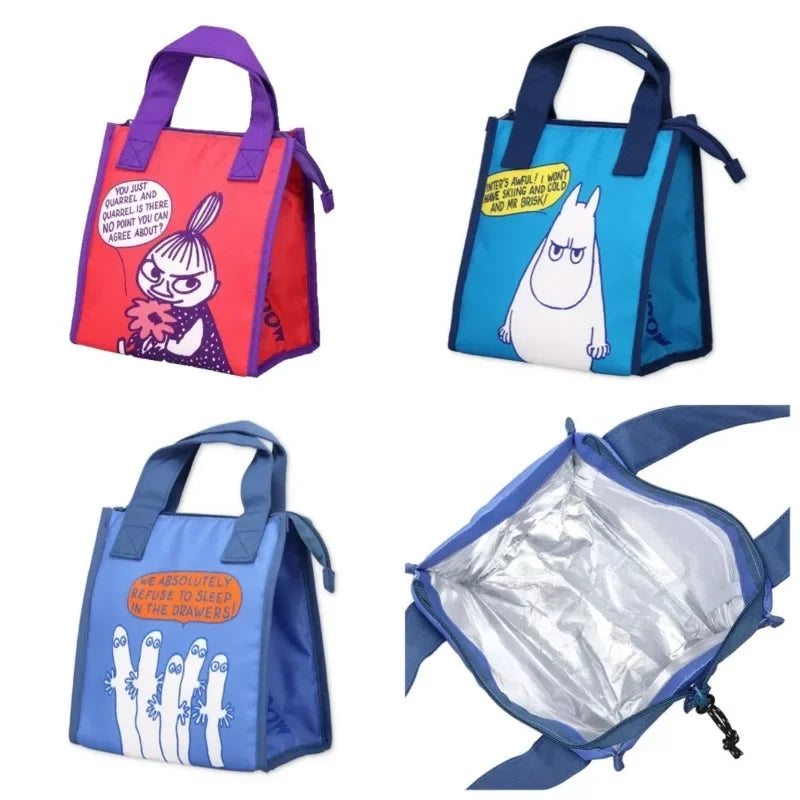 Creativity Anime Moomins Series Lunch Box Cartoon Role Printing Thermal Insulation and Cold Preservation Handheld Lunch Box Bag