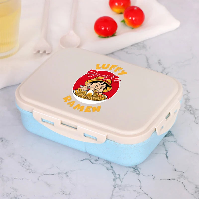 One Piece Boy Girl Bento Lunch Box Portable Food Boxes Microwave Lunch Boxes Anime Print Picnic Case Children Food Container New