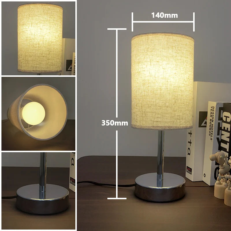 Factory Wholesale Bedroom Indoor Lighting Desk Led Lamp Touch Bedside Cylindrical Table Lamp
