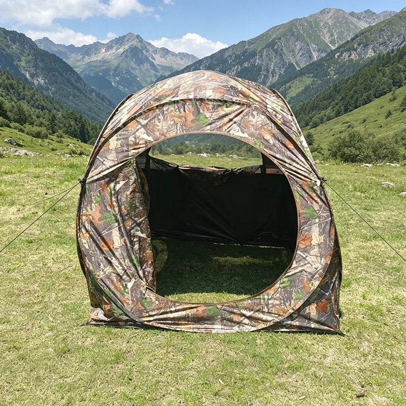 1 Person Camouflage Pop Up Hunting Tent, Portable Wildlife Ground Blind, Foldable Shelter for Hunting Birding