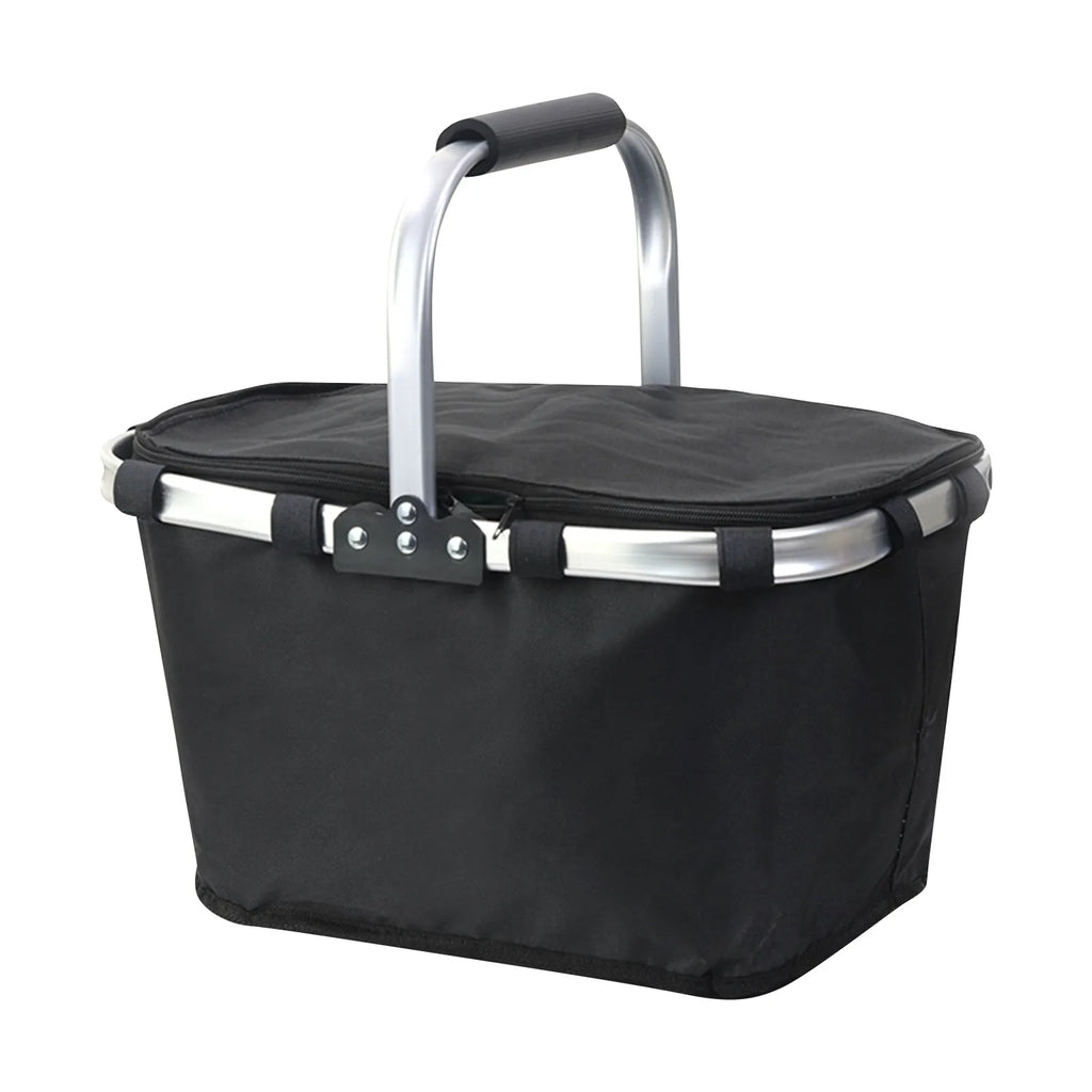Picnic Basket Outdoor Ice Pack Foldable Insulation Bag Portable Shopping Basket With Lunch Box Fast Food Takeaway Insulation Bas