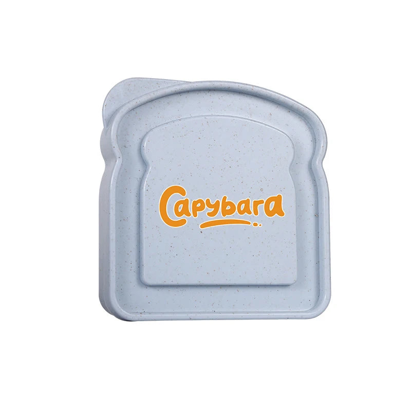 Capybara Sandwich Food Storage Case Container Salad Fruits Snack Storage Box with Lid Reusable Microwave Lunch Box Bread Case