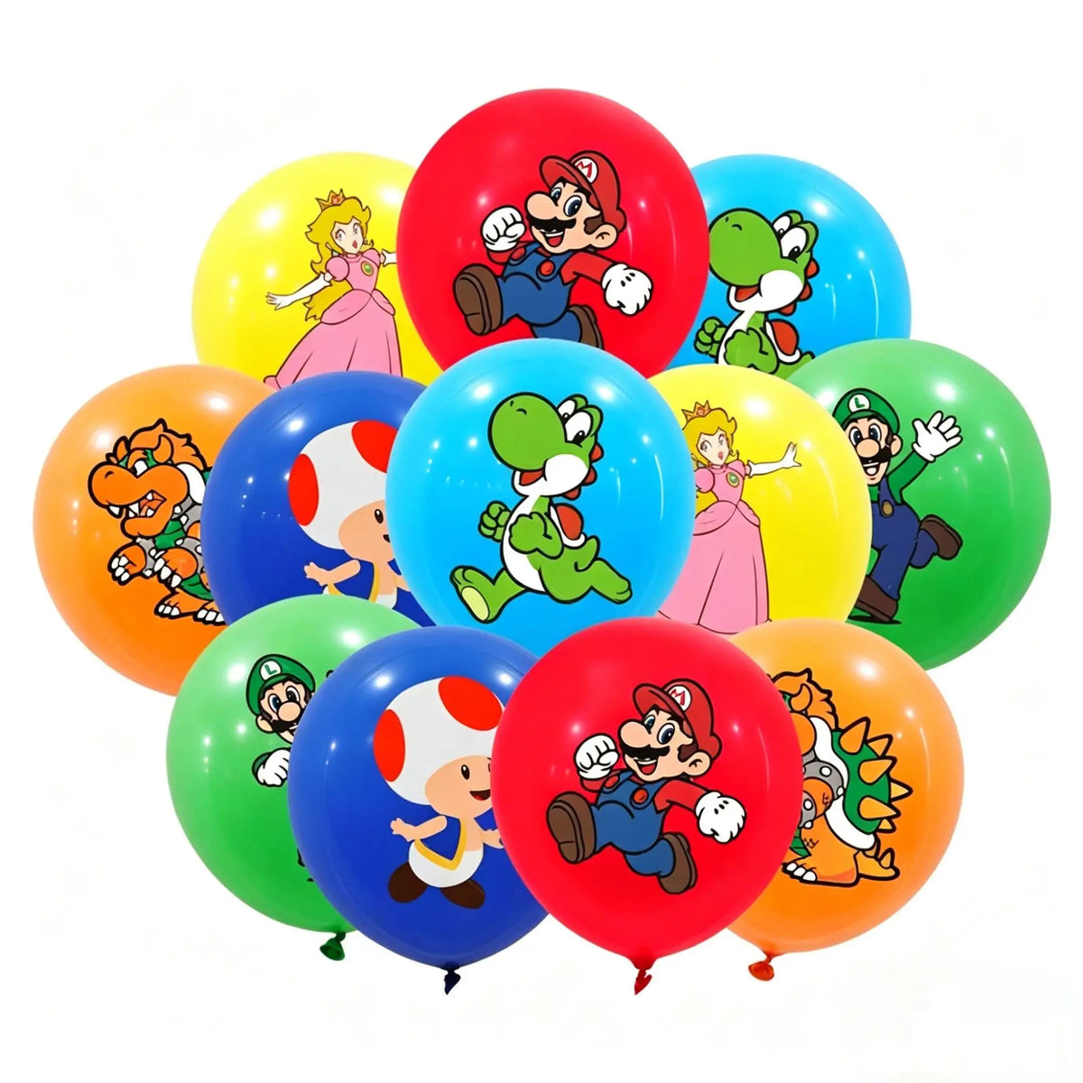 Mario Luigi Peach Princess Balloon Set Kawaii Anime Figure Balloons Kids Happy Birthday Party Decoration Supply Kids Toys Gifts