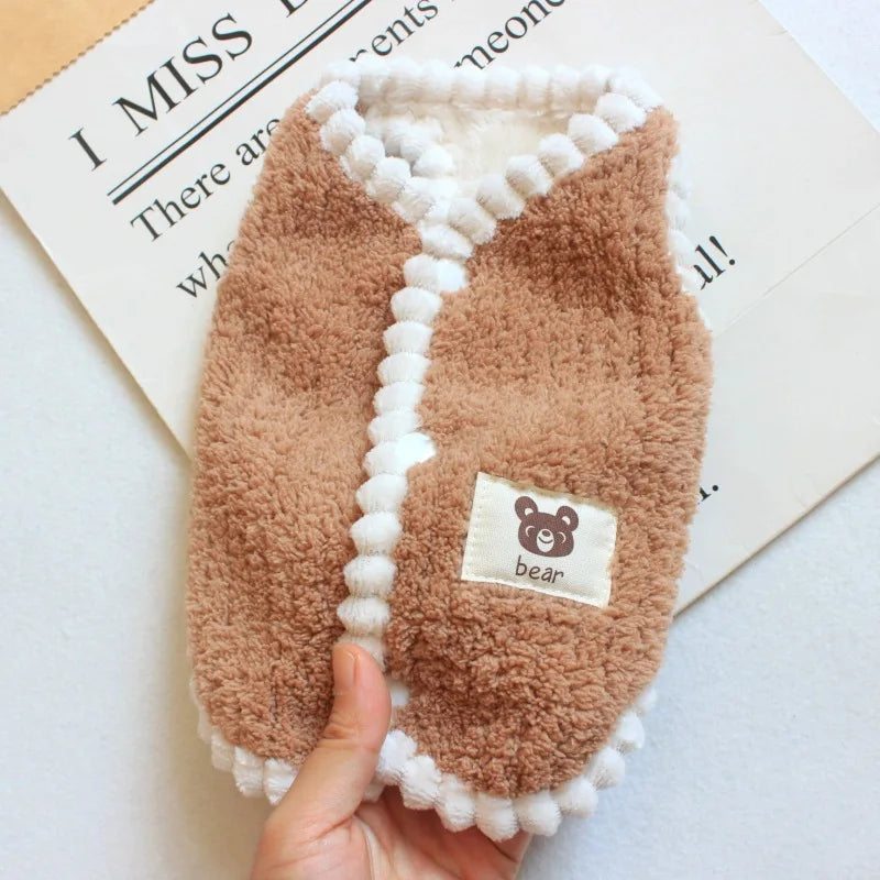 Pet Dog Warm Coat Winter Dog Clothes Kitten Puppy Vest Fleece Dog Costume Chihuahua Bichon Clothing Cardigan Girls Dog Apparel