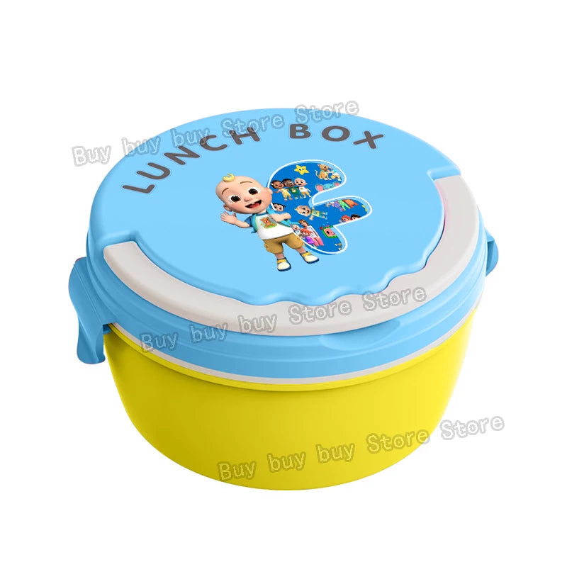 Cocomelons Lunch Boxs Portable Bento Meal Case Boys Fruit Food Storage Box Microwave 26letters Lunch Box Picnic Fresh Cases Gift