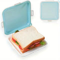 Portable Silicone Sandwich Box With Airtight Lid Microwave Safe Reusable Lunch Container For School Office Outdoor Travel Picnic