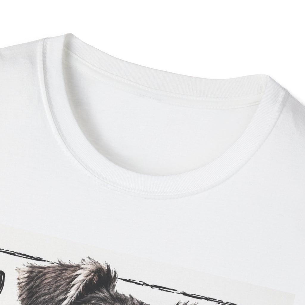 Schnauzer Dog Lover T-Shirt with Paw Prints