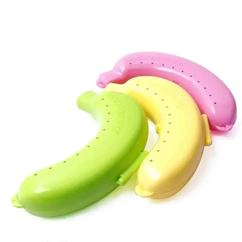 Durable Plastic Banana Container Outdoor Travel Lunch Box School Camping Kitchen Food Storage Creative Gift Idea