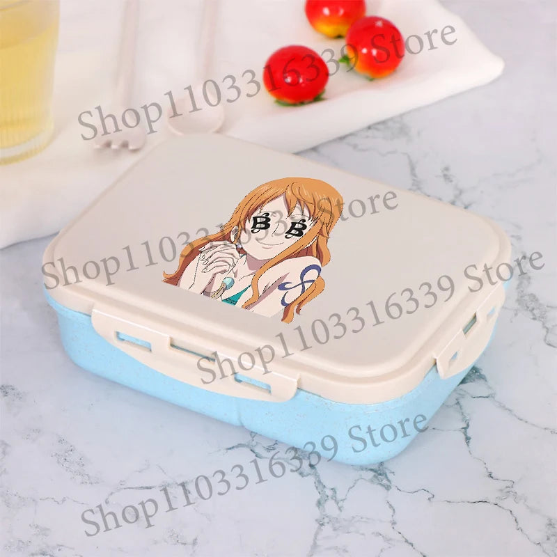 One Piece Boy Girl Bento Lunch Box Portable Food Boxes Microwave Lunch Boxes Anime Print Picnic Case Children Food Container New