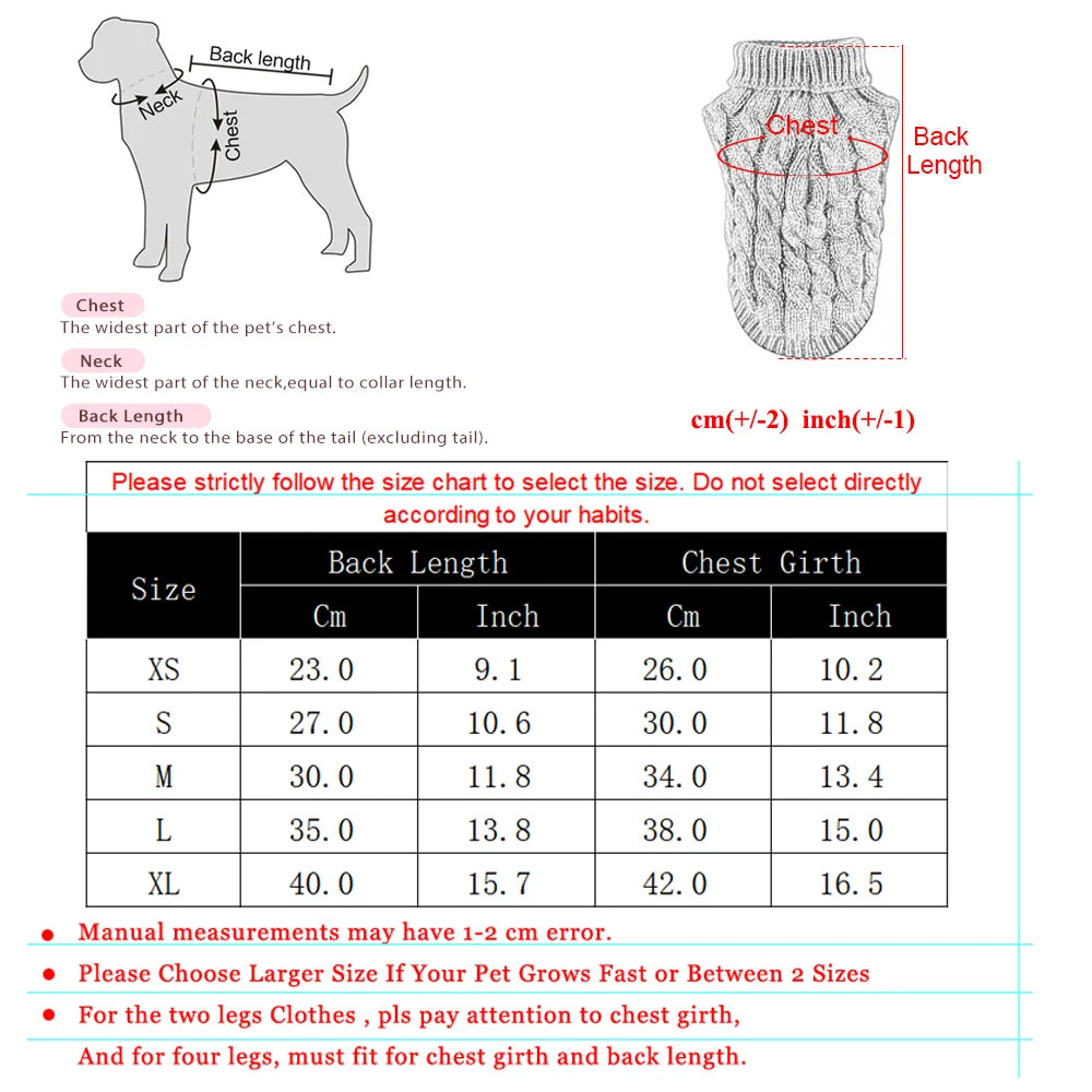 Dog Sweater for Small Dogs Puppy Clothes Winter Warm Turtleneck Schnauzer Chihuahua Pug Costume Pet Clothing Ropa De Perro