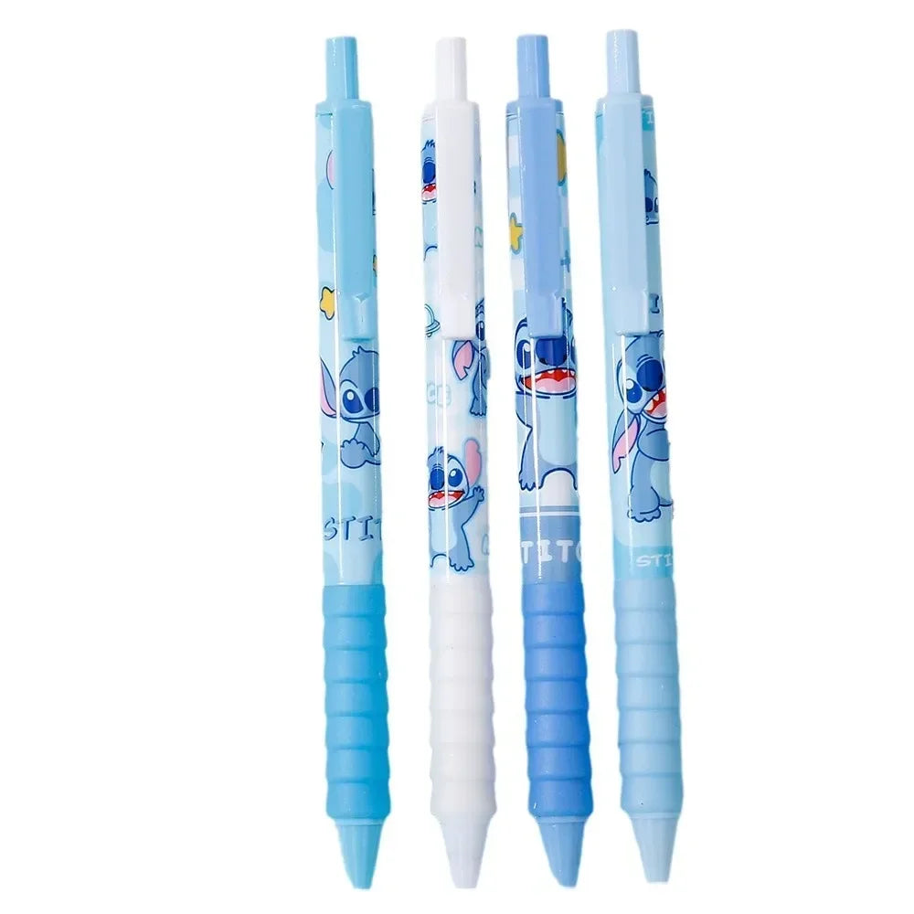 Aniime 4Pcs Stitchss High Quality Needle Type Gel Pens Straight Liquid Ballpoint Pen Stationery School Office Writing Gifts