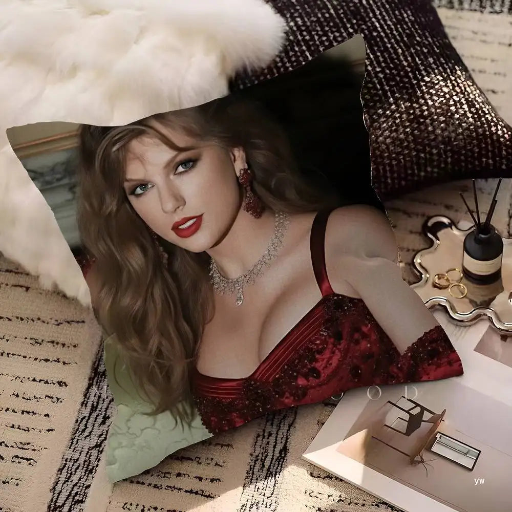 T-Taylor-SwiftS singer Pillow Gift Home Office Decoration Bedroom Sofa Car Cushion Cover case 45x45