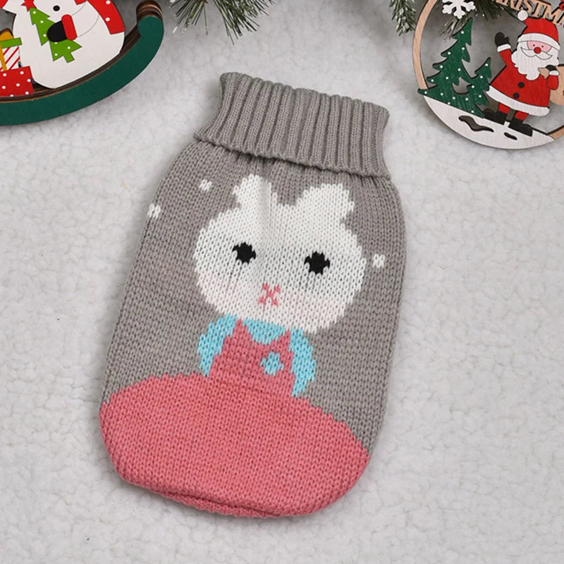 Popular Elk Print Cat Puppy Sweater Autumn Winter Pet Clothes Coat for Small Dogs Cats Cute Warm Sphynx Clothing Kitten Costume