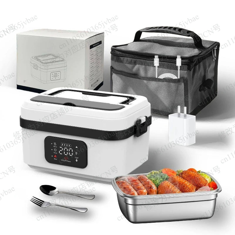 Charging Self-heating Lunch Box 16000mAh Wireless Car Office Electric Lunch Box