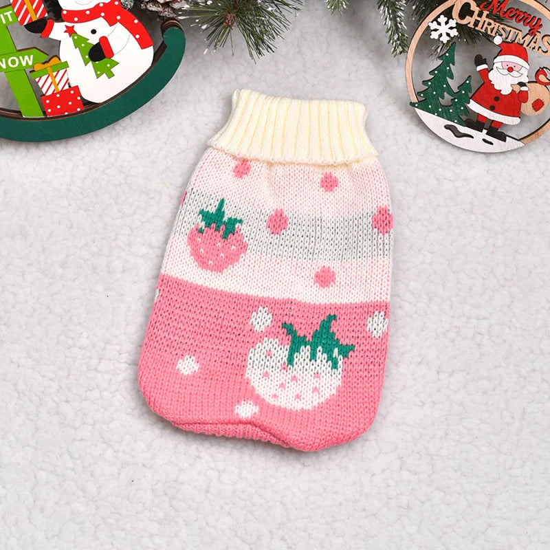 Popular Elk Print Cat Puppy Sweater Autumn Winter Pet Clothes Coat for Small Dogs Cats Cute Warm Sphynx Clothing Kitten Costume