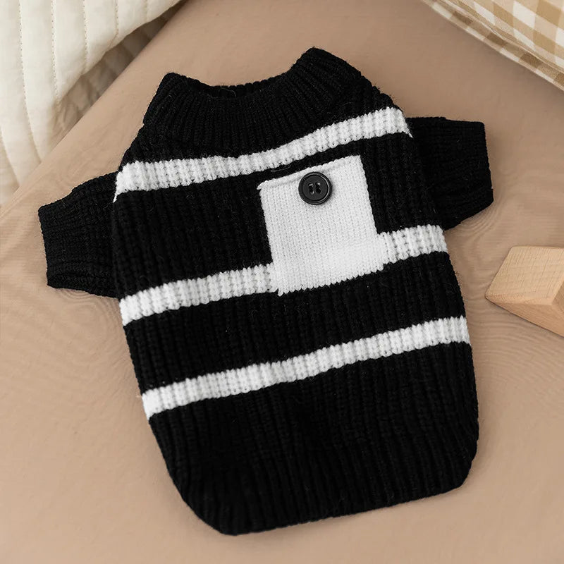 Dog Cherry Sweater Classics Plaid Dog Clothes Small Dogs Winter Pet Coat Chihuahua Bichon Yorkie Puppy Clothing Warm Pullover