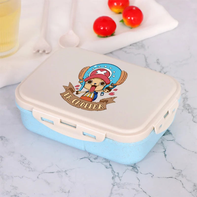 One Piece Boy Girl Bento Lunch Box Portable Food Boxes Microwave Lunch Boxes Anime Print Picnic Case Children Food Container New