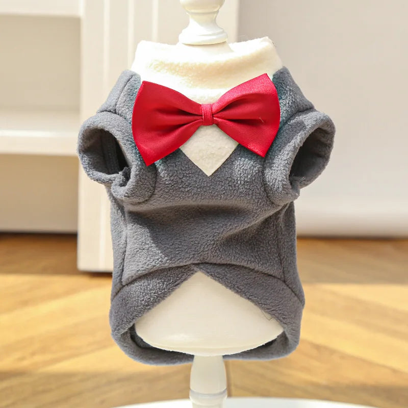 Dog Tuxedo Wedding Outfit Cute Puppy Suit with Bow Tie Formal Party Costume for Small Dogs Cats