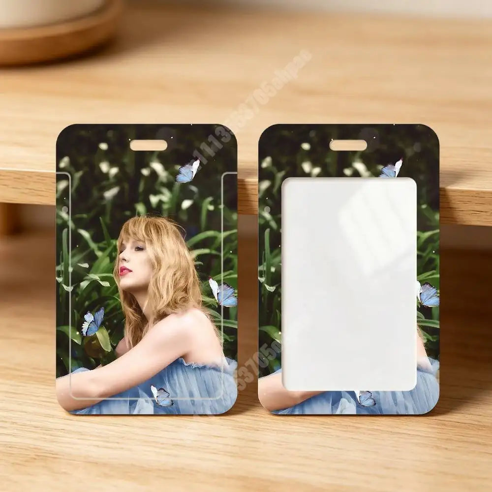 T-Taylor Singer S-Swift Plastic Card Holder Worker ID Card Clear Transparent Employee Visitor Pass