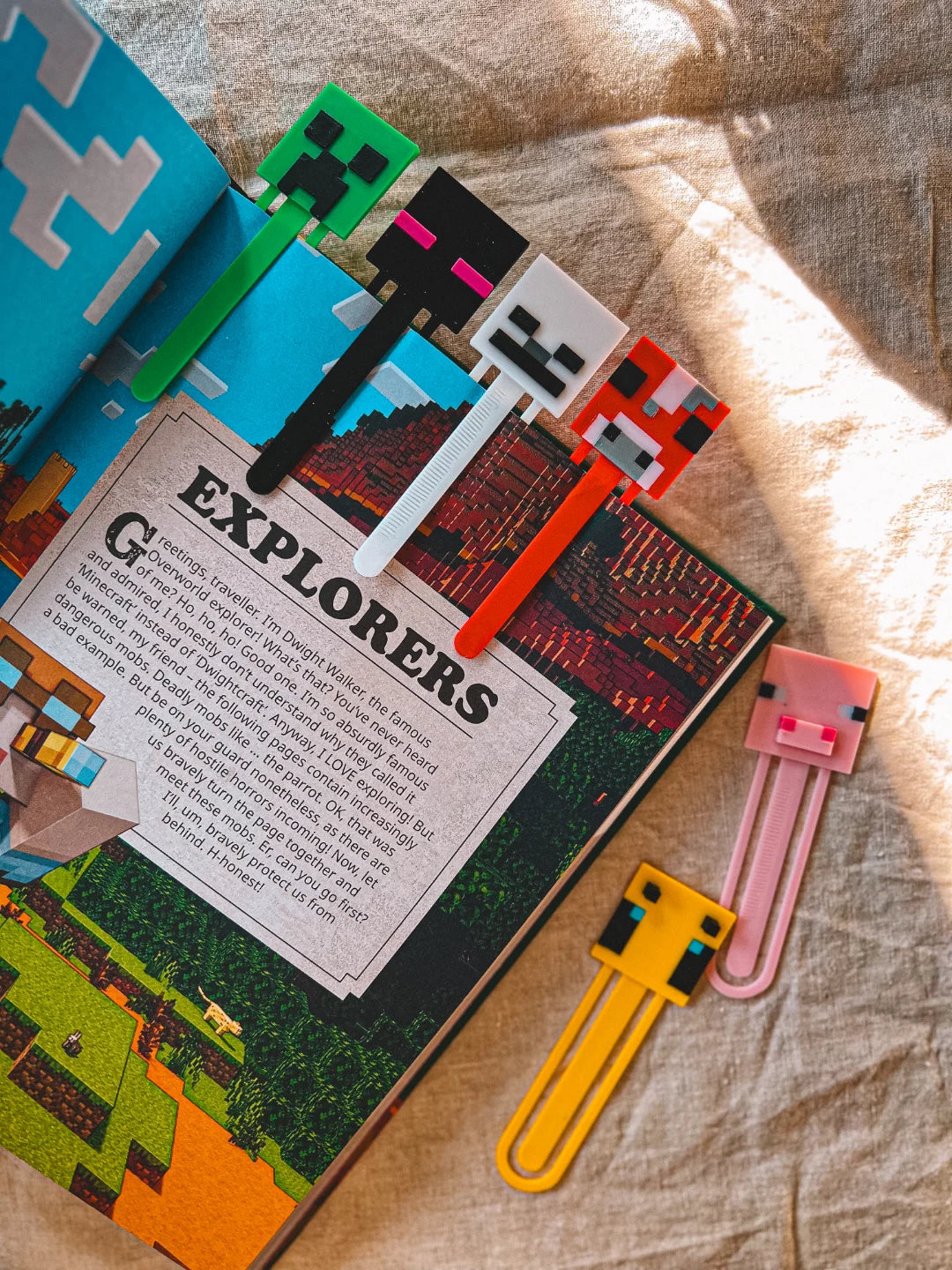3/6pcs New Cartoon Minecraft Bookmark Shelf High Quality Accessories Gifts
