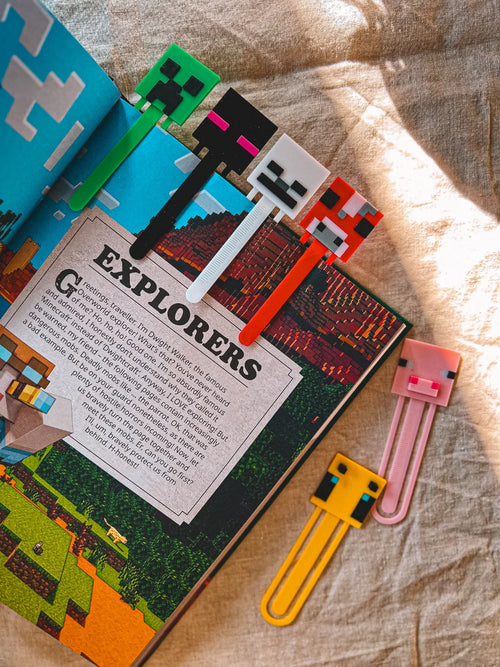 3/6pcs New Cartoon Minecraft Bookmark Shelf High Quality Accessories Gifts
