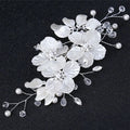 Shell Wedding Hair Combs Women Headbands Accessories Crystal Pearls Weave Flower Bridal Headpiece Clip Bride Jewelry Gift
