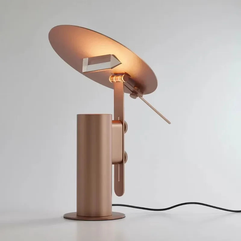Modern Creative Simple Rainbow Atmosphere Eye-Caring Dimmable COB LED Aluminium Table Lamp RGB Light for Bedroom Decorative