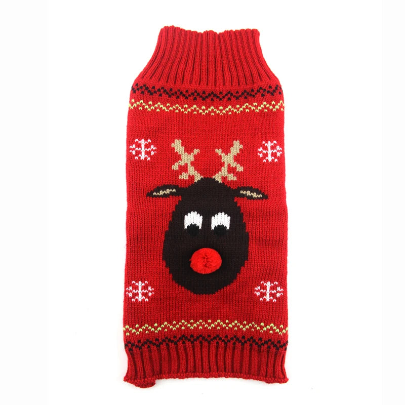 Winter Dog Clothes Christmas Holiday Sweater Chihuahua Teddy Outfit Coat for Small Medium Large Dog and Cat Autumn Warm