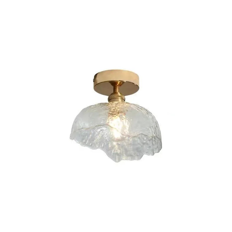 Nordic & Japanese Glass Ceiling Light, Simple Entryway Lamp for Corridor, Balcony, Cloakroom & Bedroom