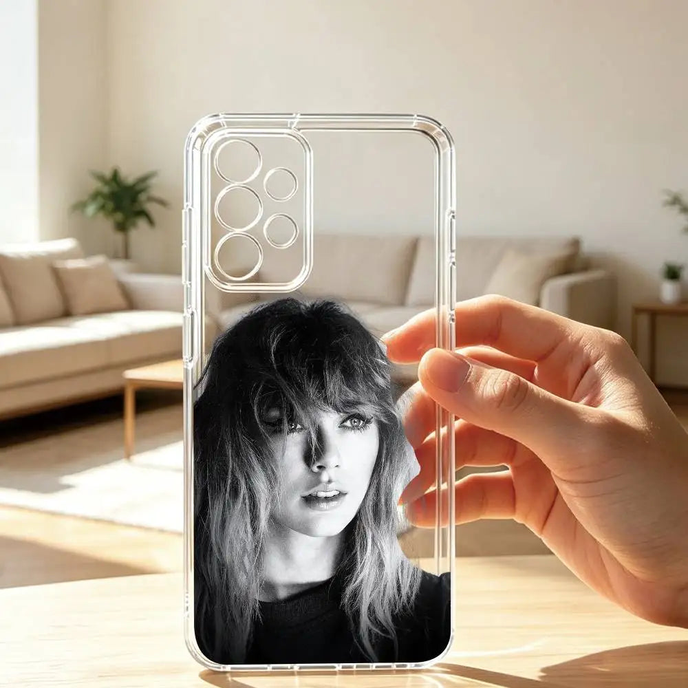 S-Singer TaylorES SwiftES Phone Case For Samsung S25,S24,S21,S22,S23,S30,Ultra,S20,Plus,Fe Transparent Cover Gift