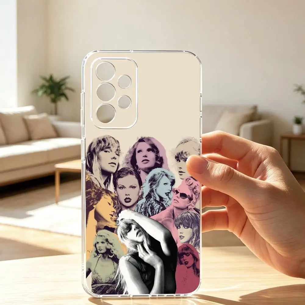 S-Singer TaylorES SwiftES Phone Case For Samsung S25,S24,S21,S22,S23,S30,Ultra,S20,Plus,Fe Transparent Cover Gift