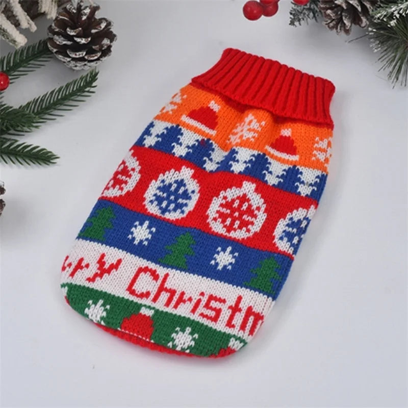 Popular Elk Print Cat Puppy Sweater Autumn Winter Pet Clothes Coat for Small Dogs Cats Cute Warm Sphynx Clothing Kitten Costume