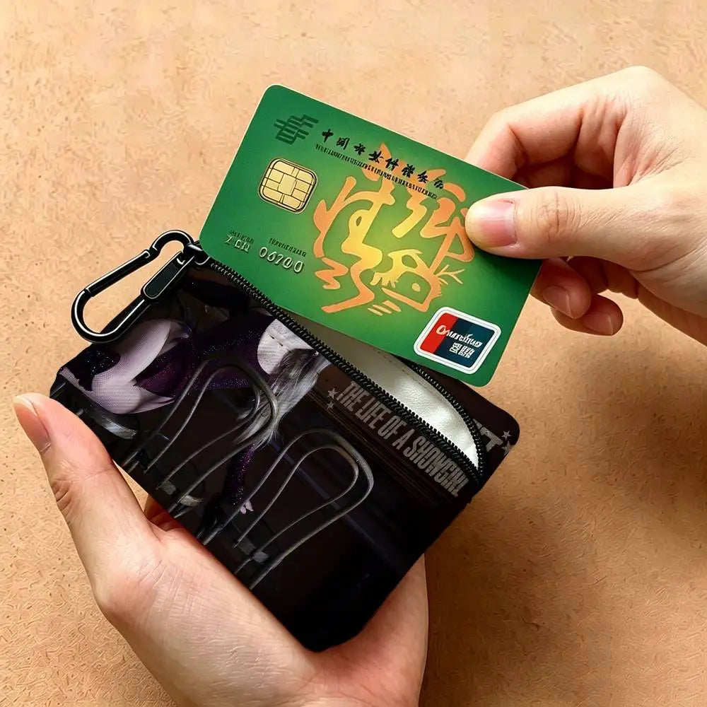 T-Taylor-Swift Lyrical-Pop-Storytelling Mini Hanging Oxford Cloth Coin Bag Durable Zipper Key Card Pouch With Carabiner