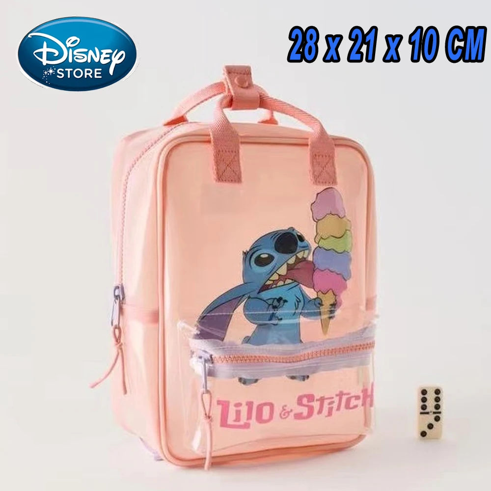 2026 Stitch Plush Backpack Ins Japanese Blue Stitch Funny Cartoon Large-Capacity Student Backpack Kindergarten Bag Child Gift