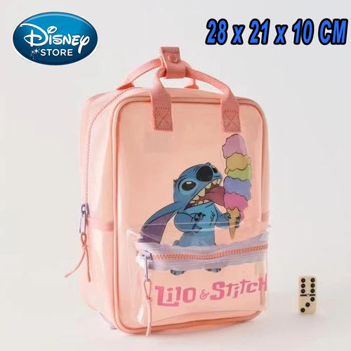 2026 Stitch Plush Backpack Ins Japanese Blue Stitch Funny Cartoon Large-Capacity Student Backpack Kindergarten Bag Child Gift