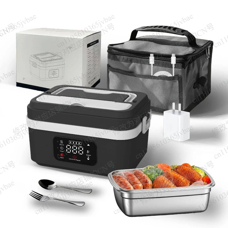 Charging Self-heating Lunch Box 16000mAh Wireless Car Office Electric Lunch Box