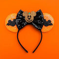 Cute Lilo & Stitch Headbands for Girls Leaves Ears Hair Bands Kids Disney Angel Hair Accessories Women Sequins Bow Baby Headwear