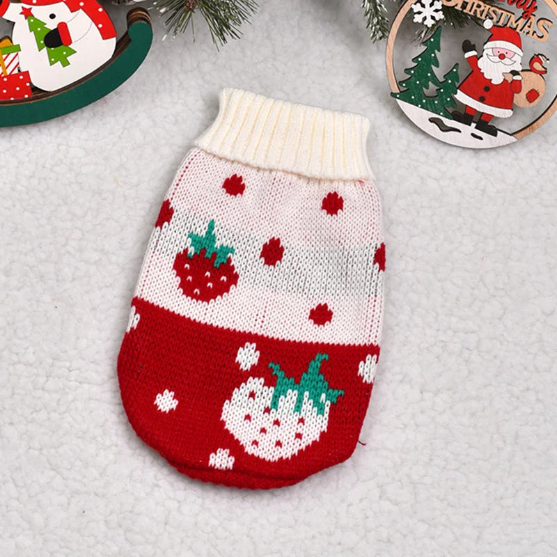 Popular Elk Print Cat Puppy Sweater Autumn Winter Pet Clothes Coat for Small Dogs Cats Cute Warm Sphynx Clothing Kitten Costume