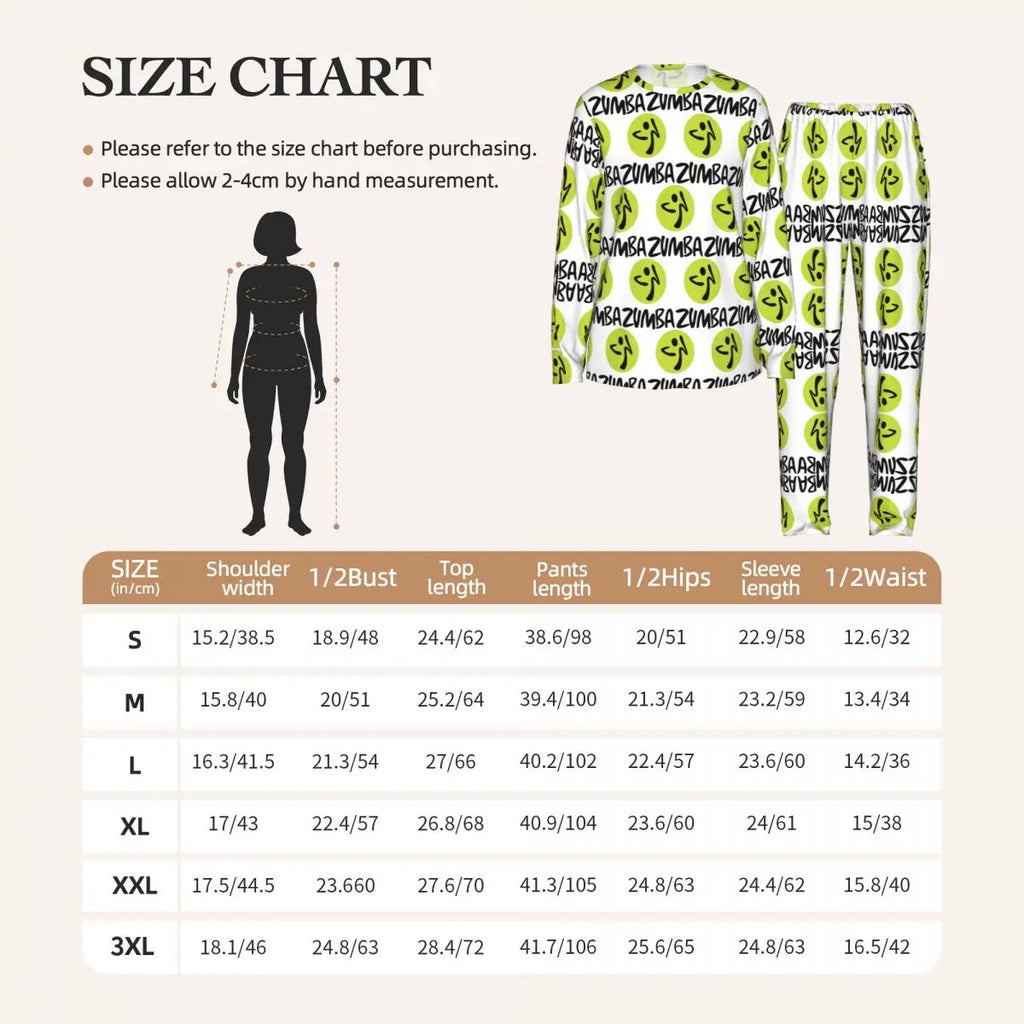 Fitness Zumba Dance Round Neck Long Sleeves Nightdress for Sleeping Sleepshirts Women Soft Pajama Set Long Pants