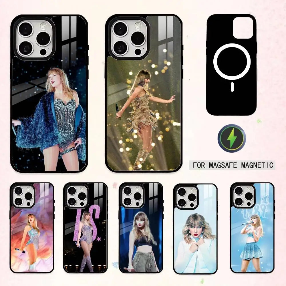 Singer T-Taylors S-Swifts  Phone Case For iPhone17,16,15,14,13,12,11 Plus,Pro Max Magnetic For Magsafe Wireless Charging