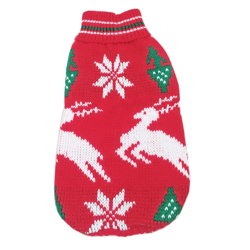Popular Elk Print Cat Puppy Sweater Autumn Winter Pet Clothes Coat for Small Dogs Cats Cute Warm Sphynx Clothing Kitten Costume