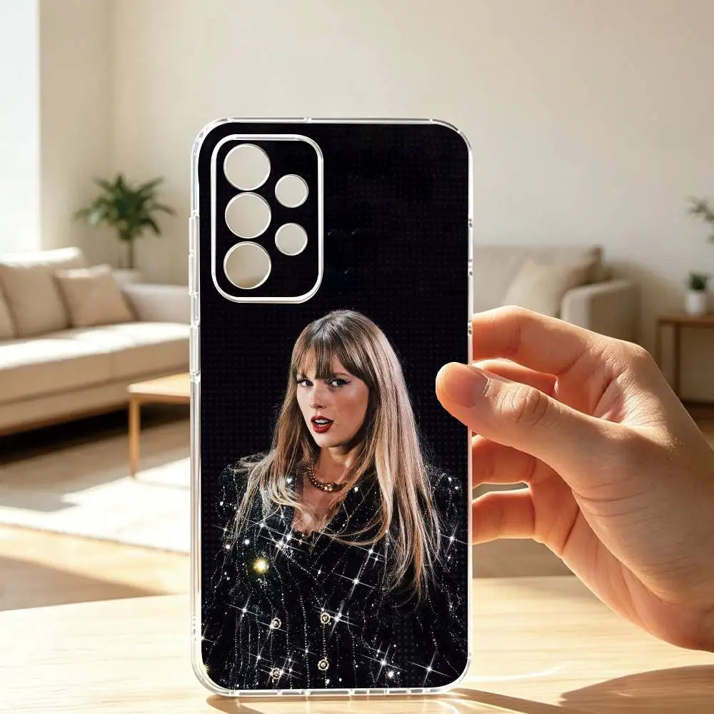 S-Singer TaylorES SwiftES Phone Case For Samsung S25,S24,S21,S22,S23,S30,Ultra,S20,Plus,Fe Transparent Cover Gift