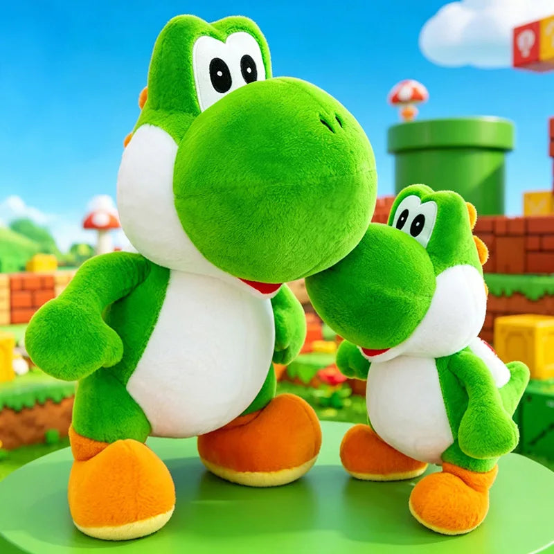 Cute Yoshi Green Dinosaur Plush Toy Soft Stuffed Plush Doll Comfortable Throw Pillow Home Decor Collection Holiday Gift