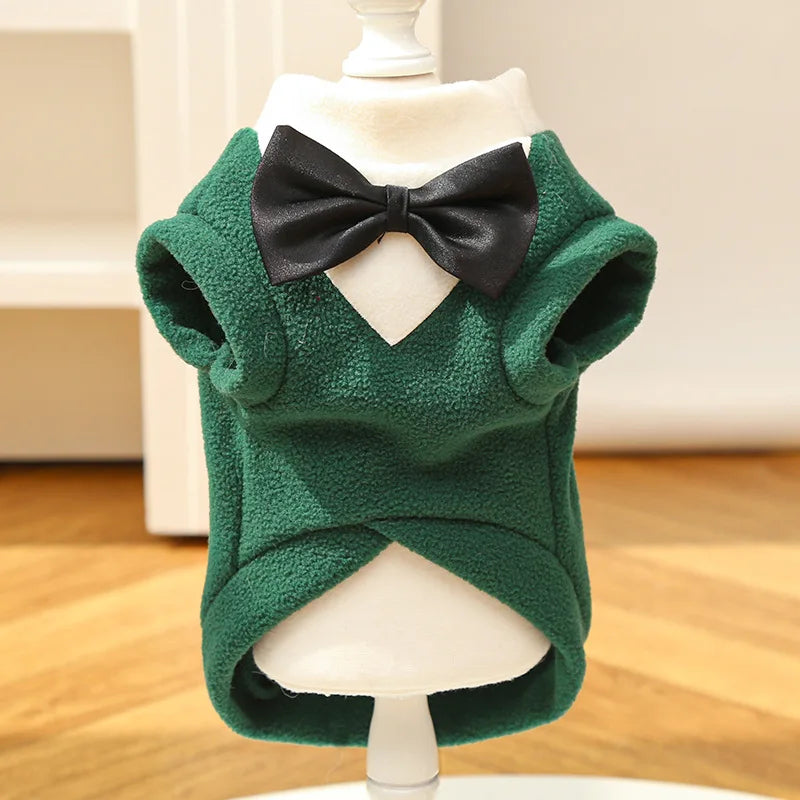 Dog Tuxedo Wedding Outfit Cute Puppy Suit with Bow Tie Formal Party Costume for Small Dogs Cats