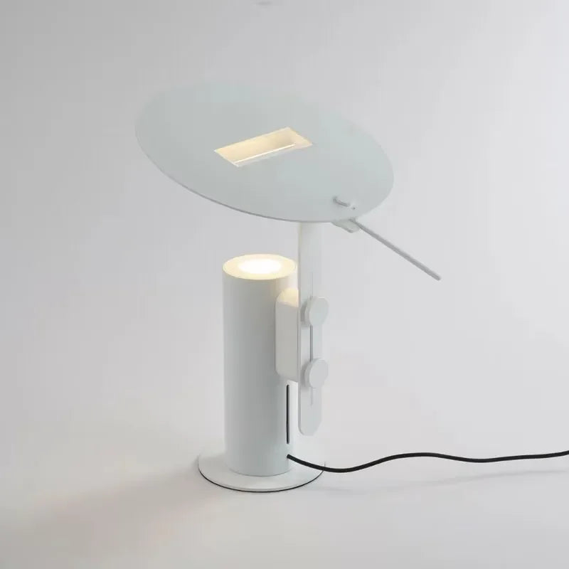 Modern Creative Simple Rainbow Atmosphere Eye-Caring Dimmable COB LED Aluminium Table Lamp RGB Light for Bedroom Decorative