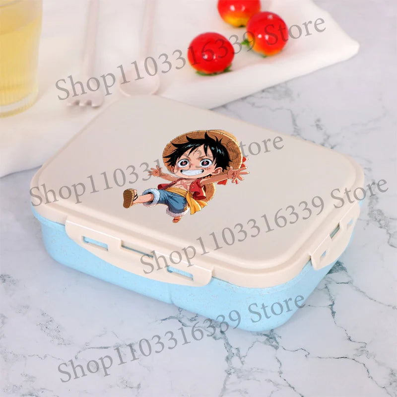 One Piece Boy Girl Bento Lunch Box Portable Food Boxes Microwave Lunch Boxes Anime Print Picnic Case Children Food Container New